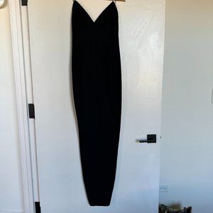 NWT Rick Owens — Maillot Shoelace-Strap Cotton-Blend Dress In Black (Sz 40 IT)